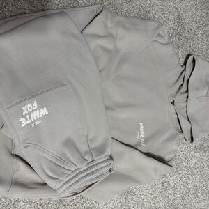 White Fox offstage hoodie and sweatpants moon